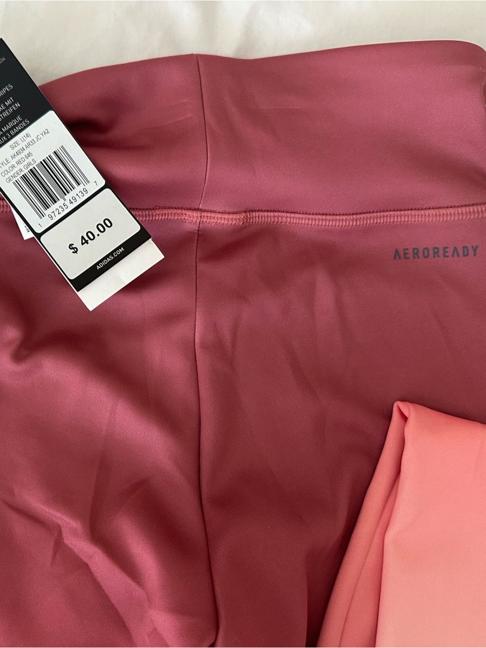 adidas Dusty Rose High-Waist girls Leggings - Picture 7 of 7